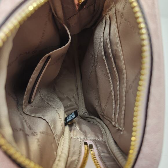 Michael Kors Jet Set Travel North South Chain Crossbody Bag Powder Blush Logo - Picture 9 of 10